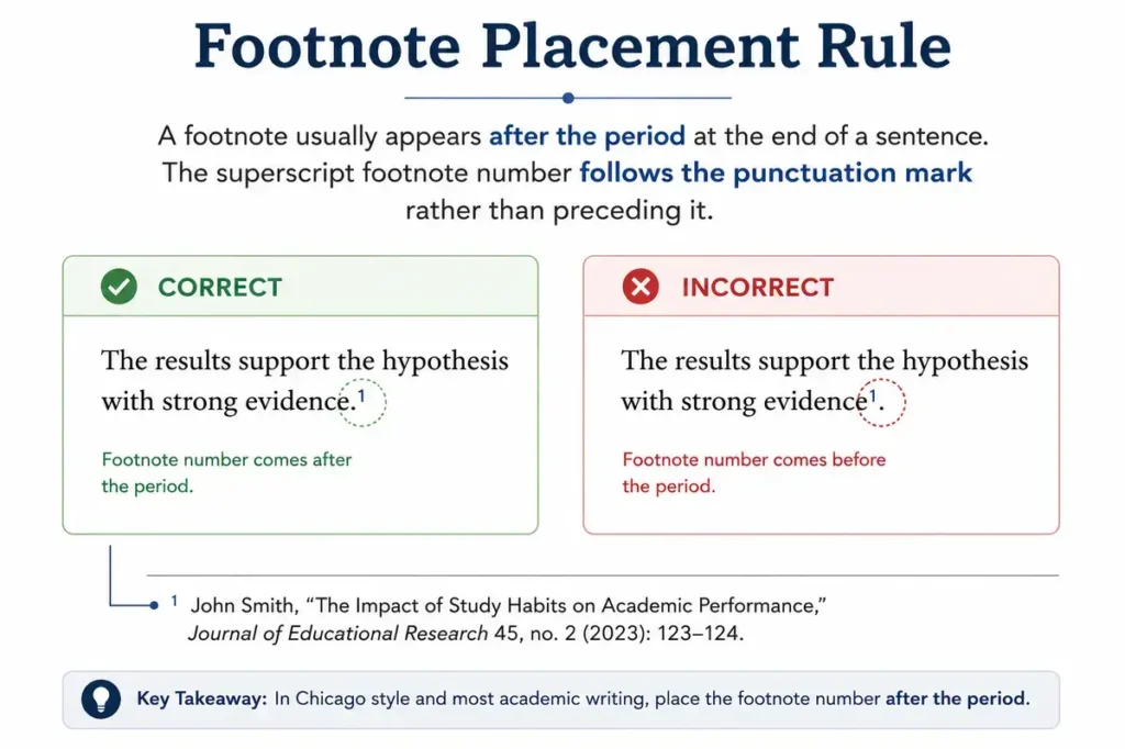 Footnote Before Or After Period Quick Definition
