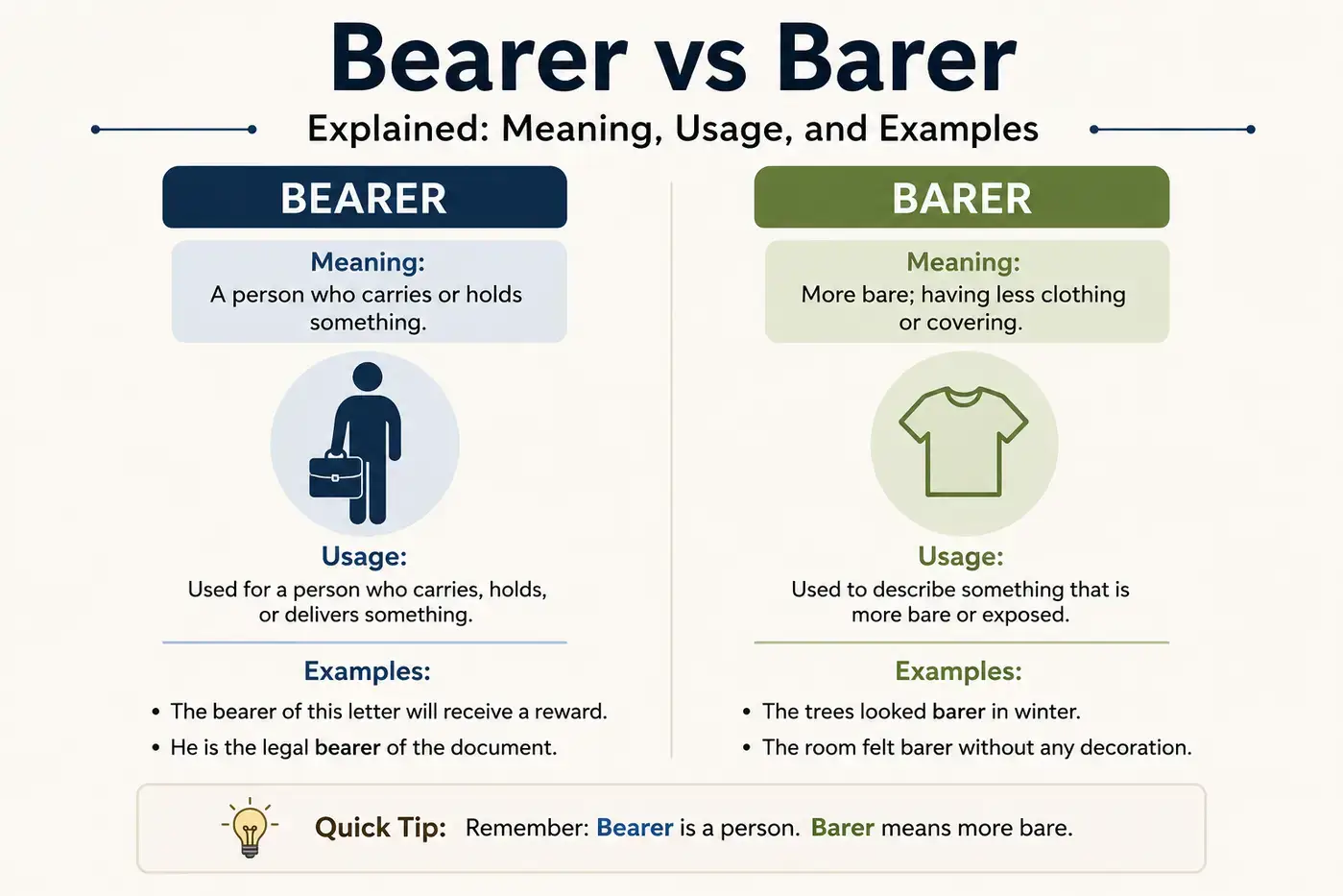 Bearer vs Barer Explained: Meaning, Usage, and Examples2026