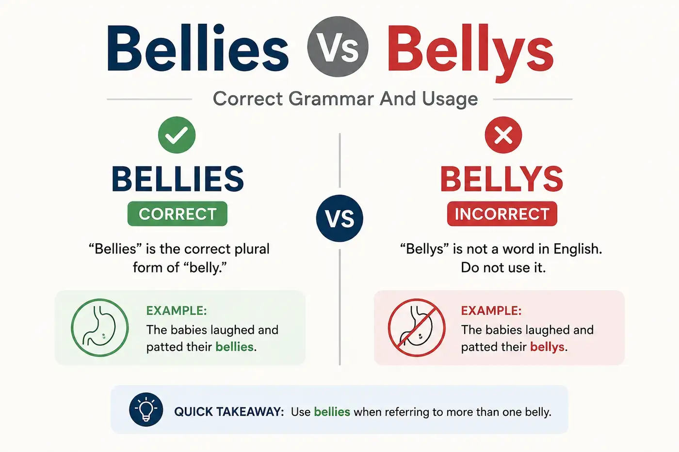 Bellies Vs Bellys Correct Grammar And Usage