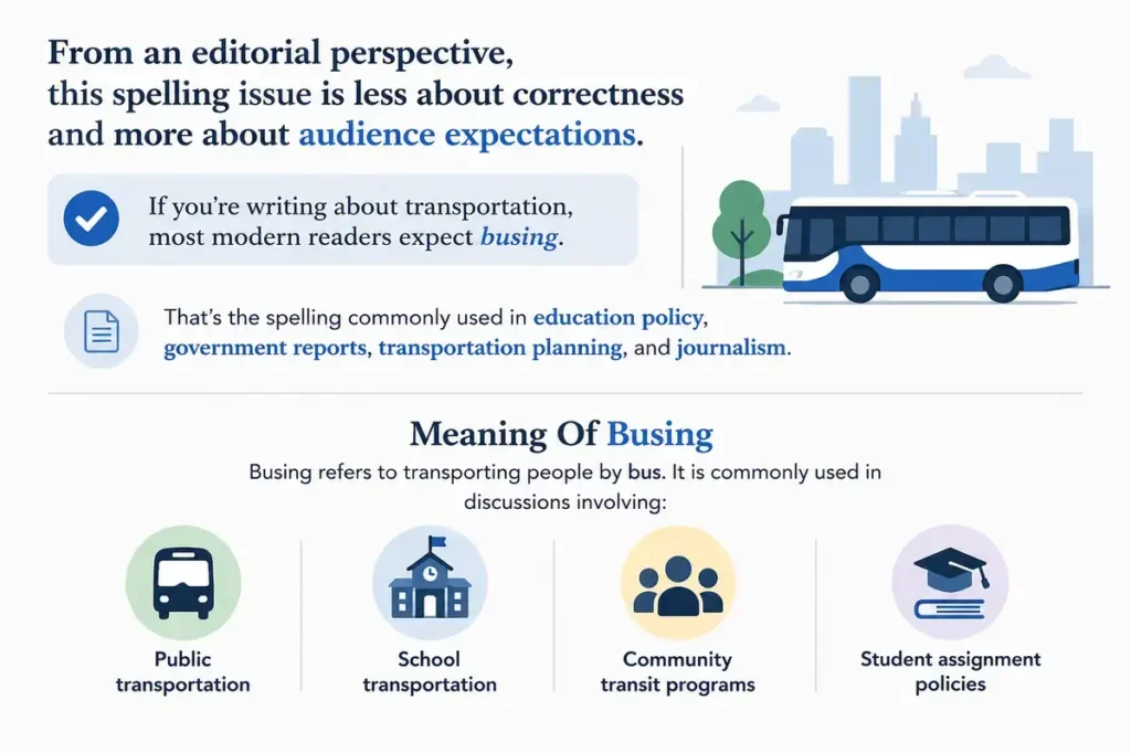 Busing Or Bussing Expert Language Insight