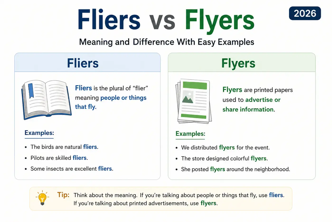 Fliers vs Flyers Meaning and Difference With Easy Examples2026