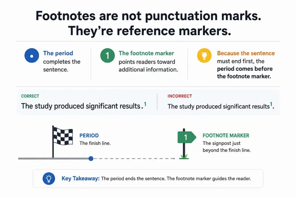 Grammar Rules Behind Footnote Placement
