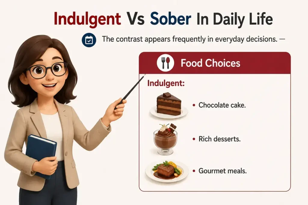 Indulgent Vs Sober In Daily Life