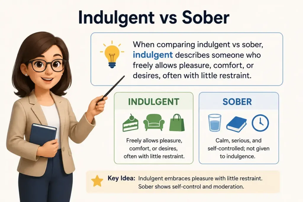 Indulgent Vs Sober Quick Definition