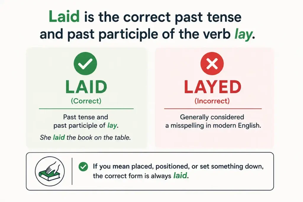 Laid or Layed Quick Definition