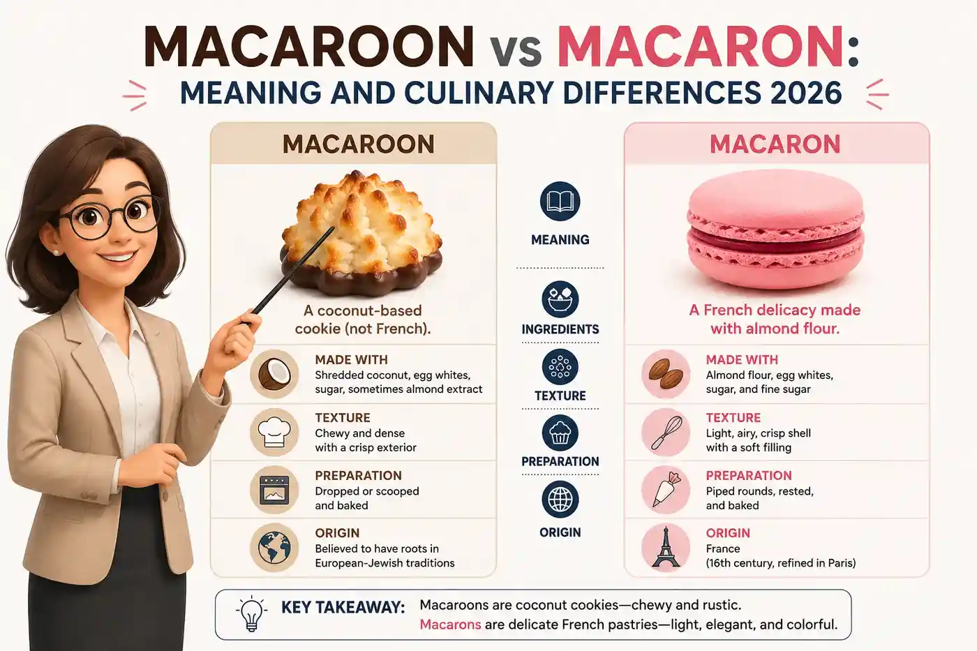 Macaroon vs Macaron: Meaning and Culinary Differences 2026