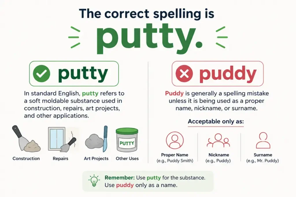 Puddy Or Putty Quick Answer
