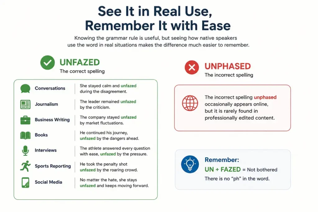 Unphased Or Unfazed In Real Life Usage