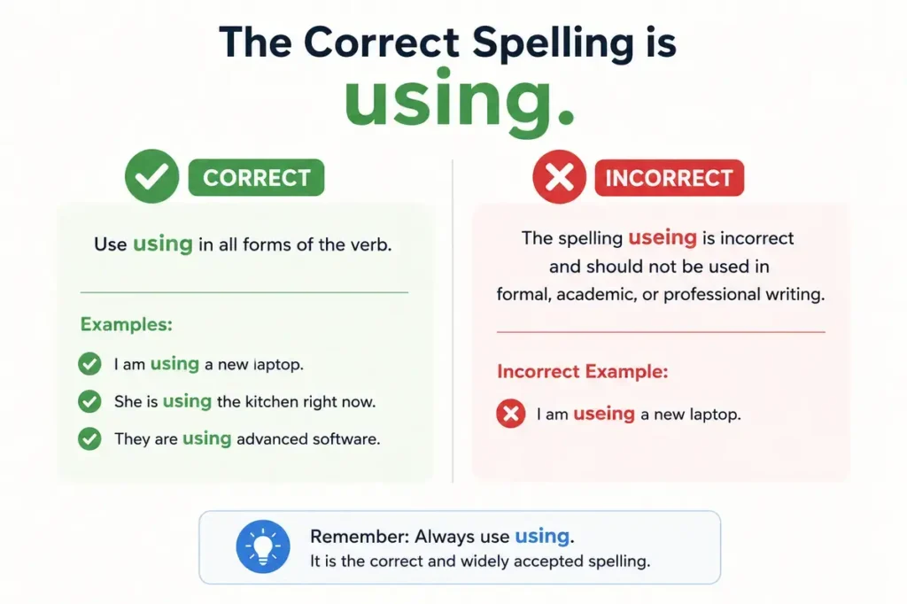Using Or Useing Quick Answer
