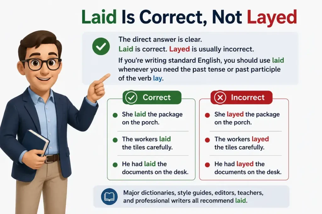 Which One Is Correct In Laid Or Layed