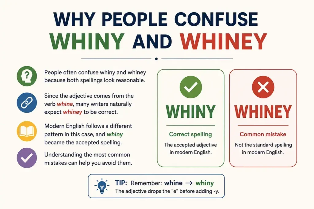 whiny vs whiney Common Mistakes