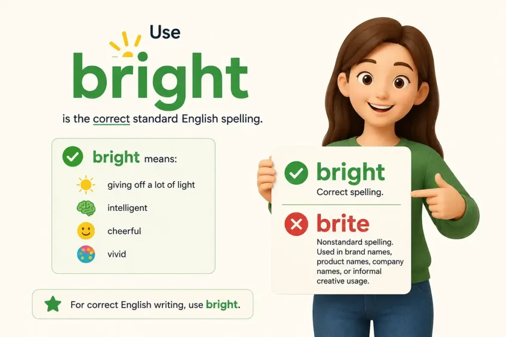 Brite vs Bright Quick Definition