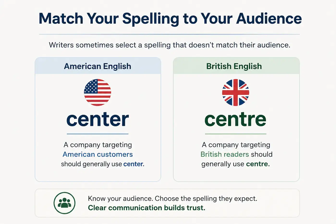 Centre vs Center: Meaning, Usage, and Examples 2026