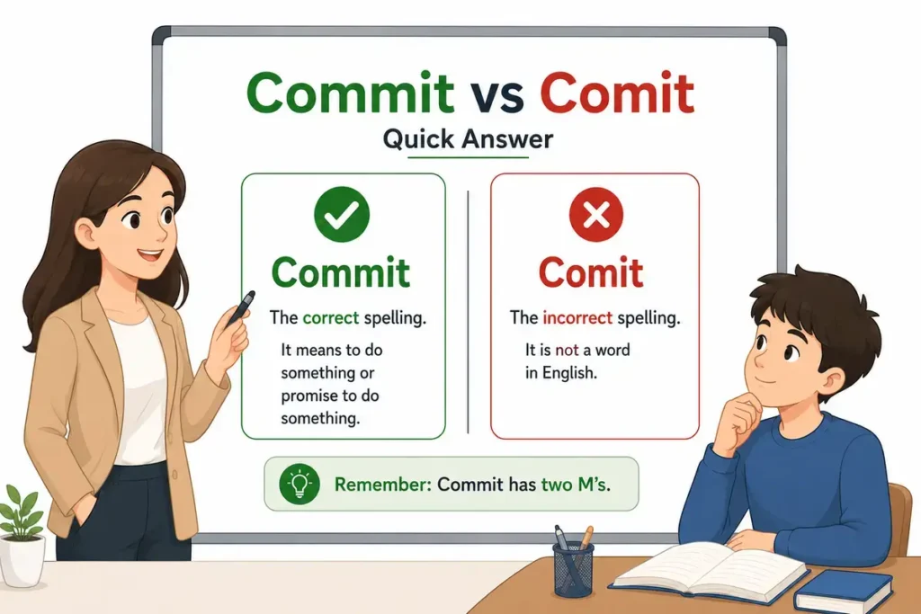 Commit vs Comit Quick Answer