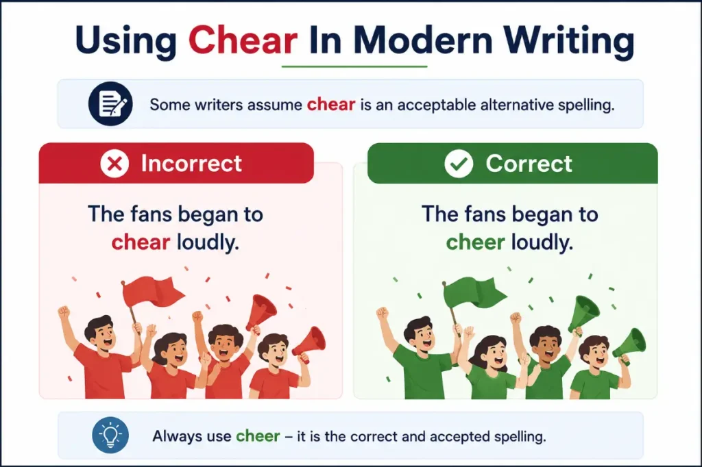 Common Mistakes In Cheer Vs Chear