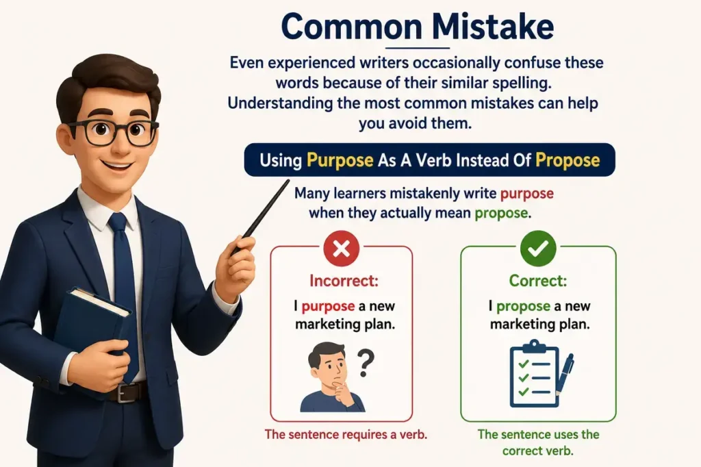 Common Mistakes In Propose Vs Purpose