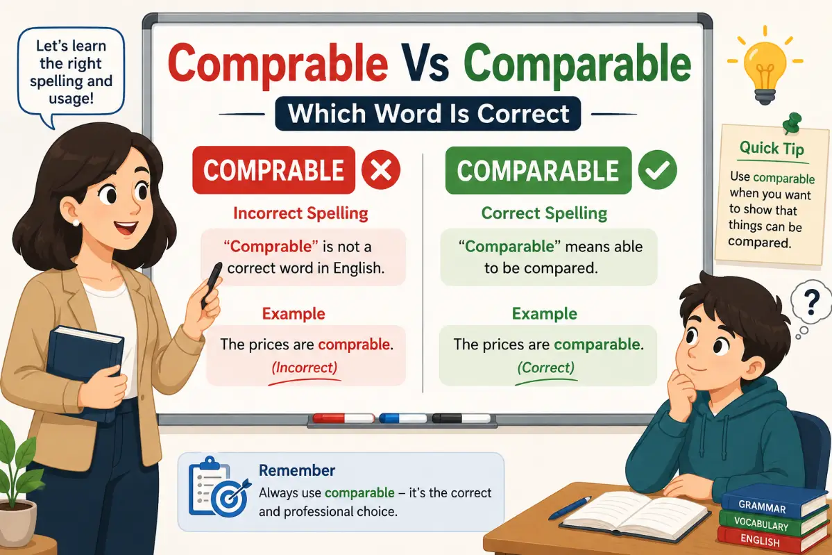 Comprable Vs Comparable Which Word Is Correct