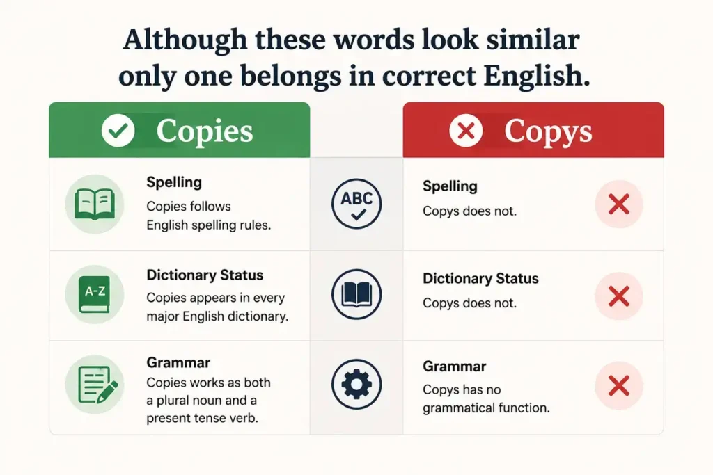 Copys vs Copies Key Differences