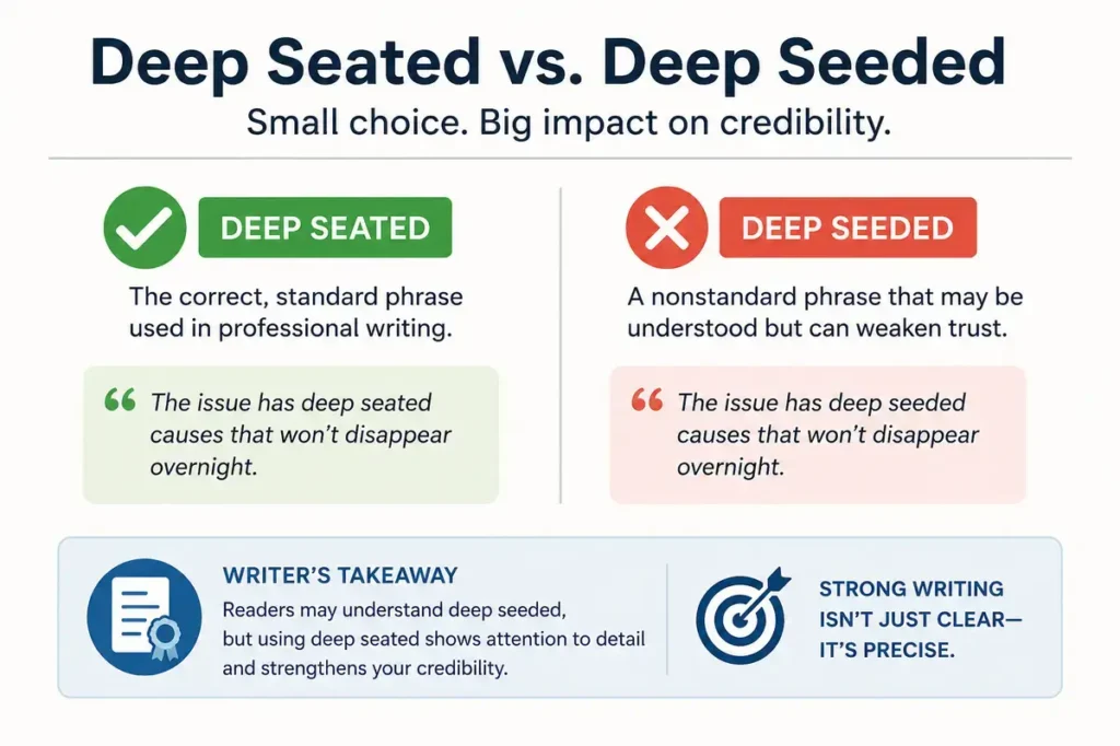 Deep Seated Vs Deep Seeded Advanced Usage Guidance