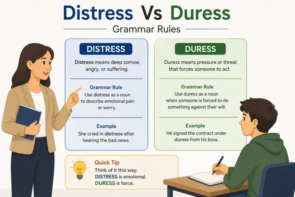 Distress Vs Duress Grammar Rules