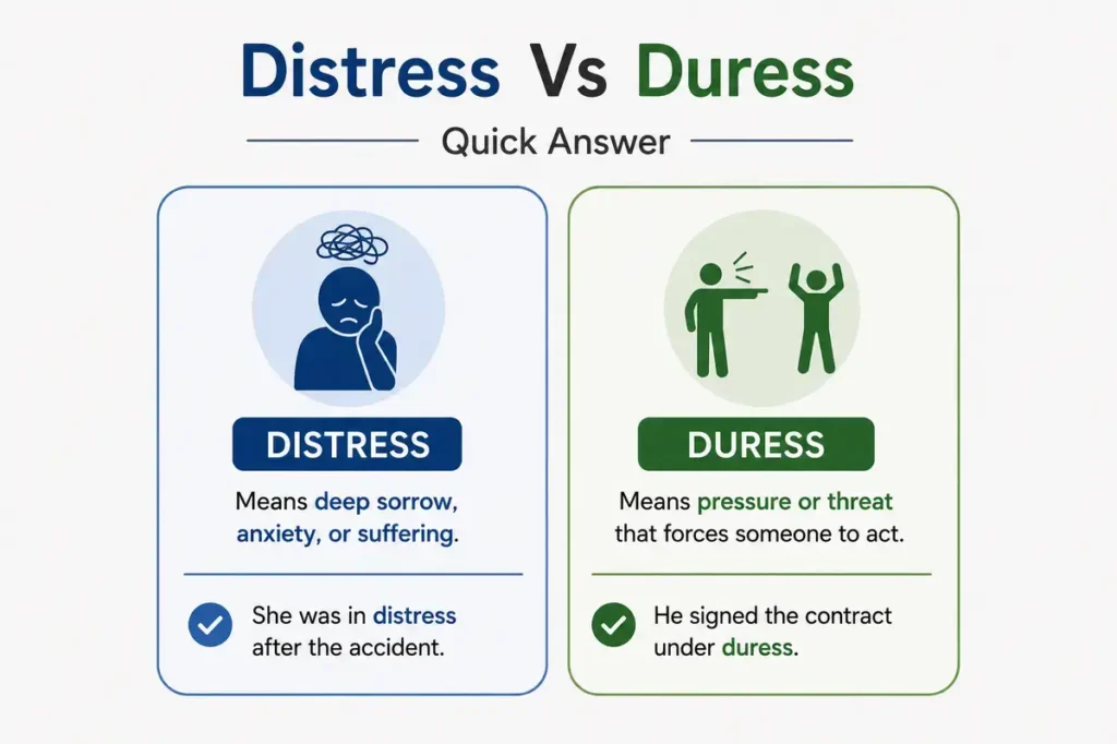 Distress Vs Duress Quick Answer