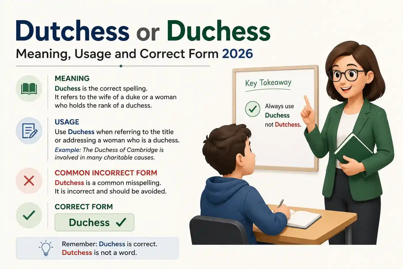 Dutchess or Duchess Meaning, Usage and Correct Form 2026
