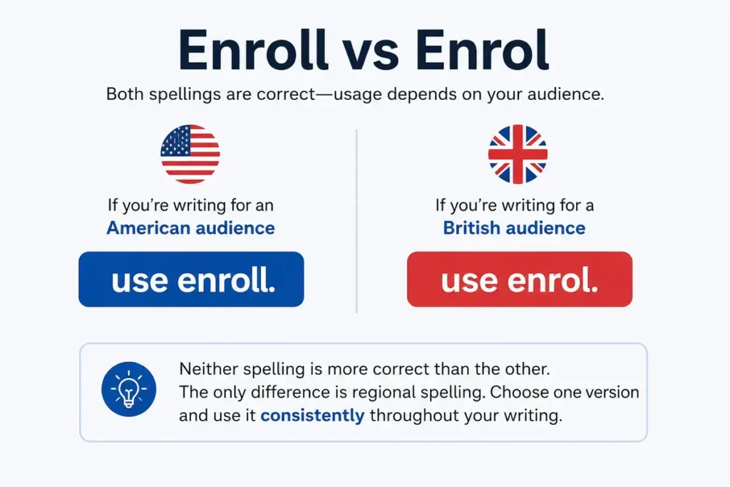 Enrol vs Enroll Quick Answer