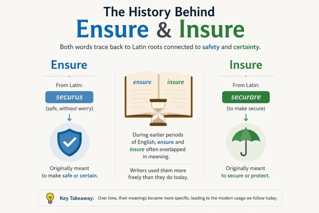Ensure Vs Insure Etymology And Word Origin