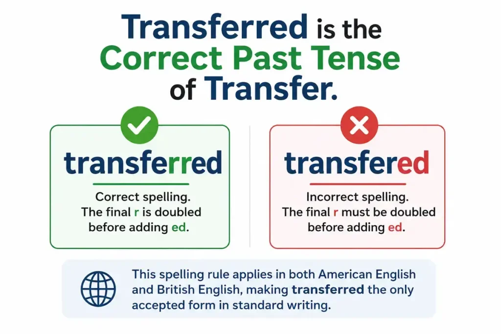 Examples in Sentences Using Transferred