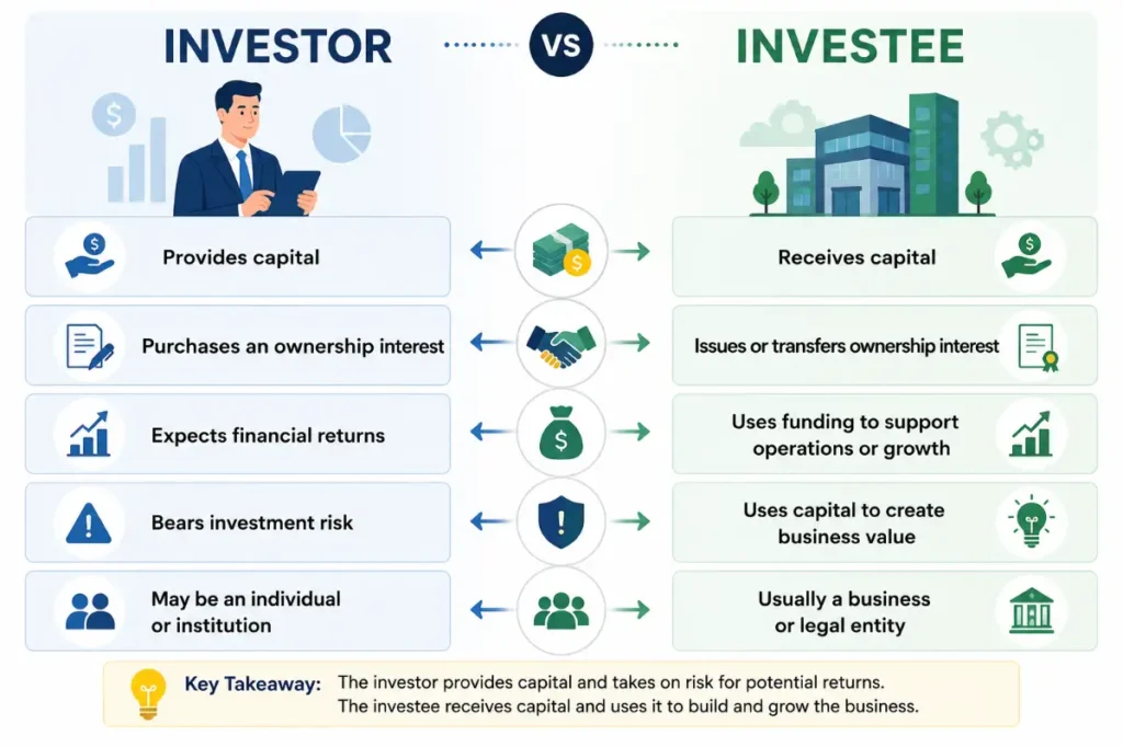 Investor vs Investee Key Differences