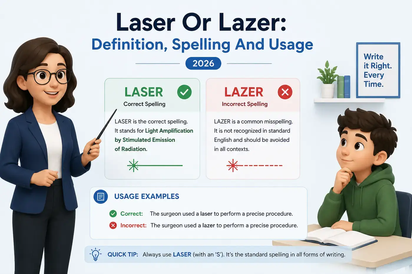 Laser Or Lazer Definition, Spelling And Usage in 2026