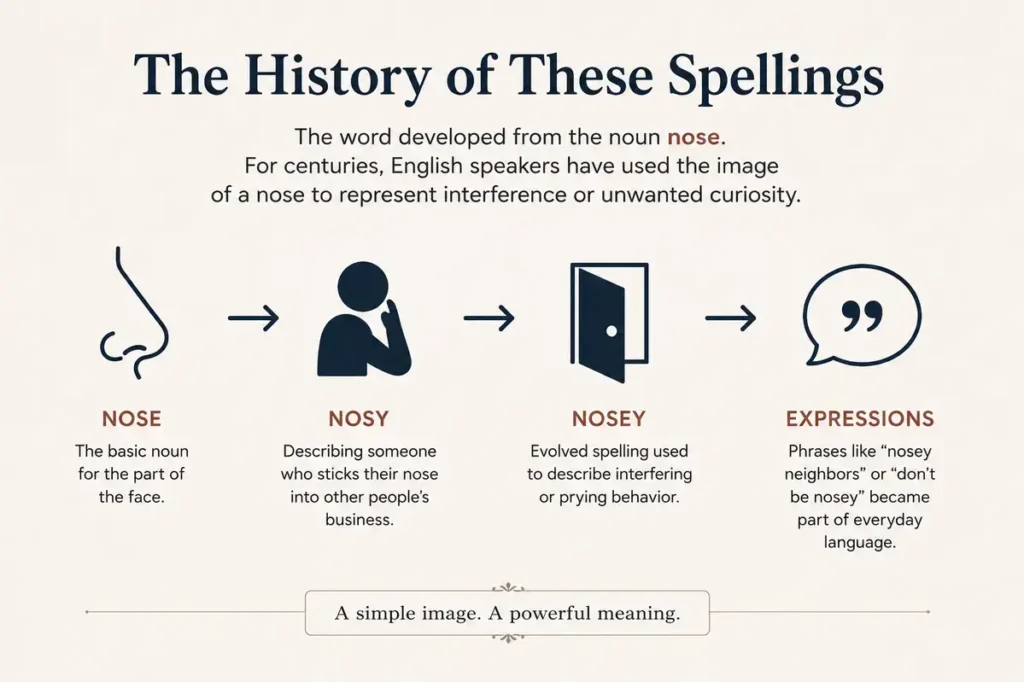 Nosey Or Nosy Etymology And Word Origin