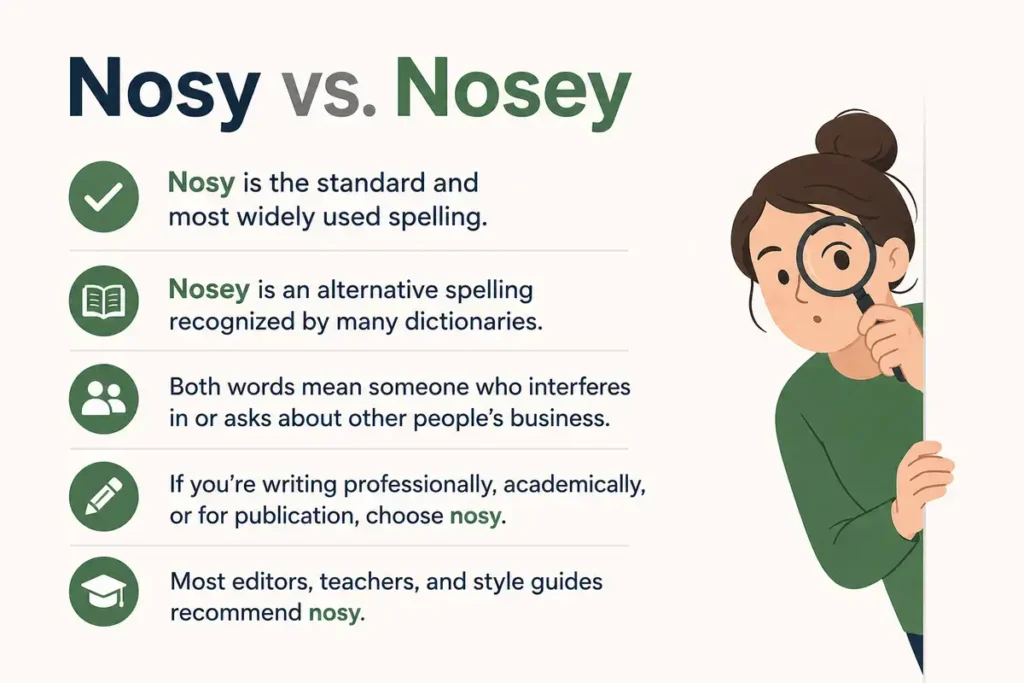 Nosey Or Nosy Quick Answer