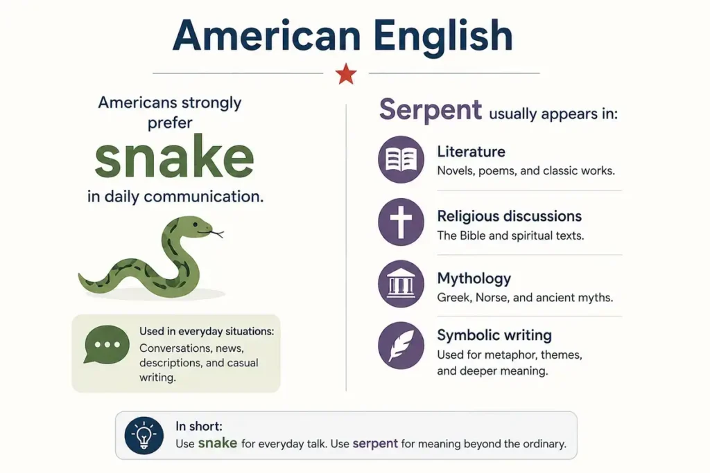 Regional Usage Of Serpent Vs Snake