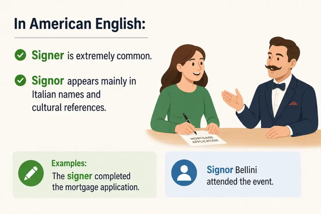 Regional Usage of Signer or Signor