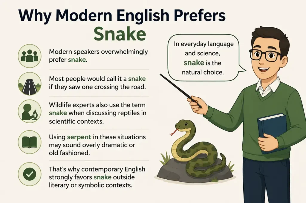 Serpent Vs Snake In Modern English