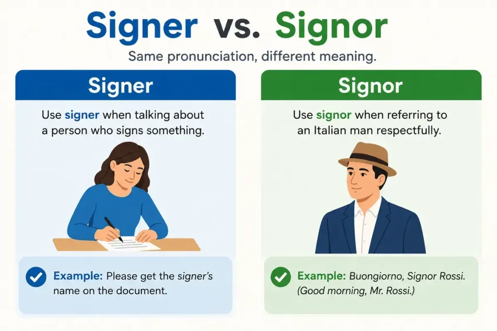 Signer or Signor Quick Answer