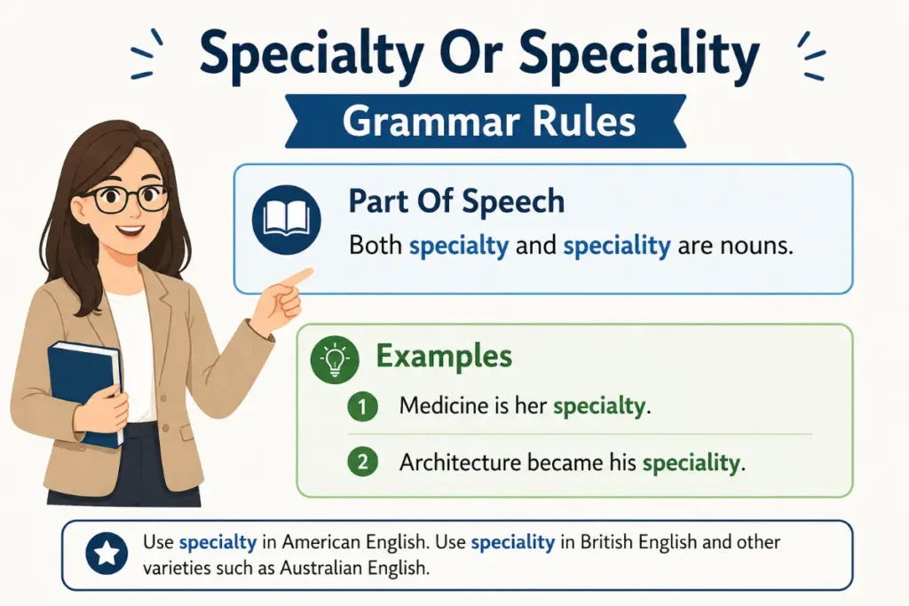 Specialty Or Speciality Grammar Rules