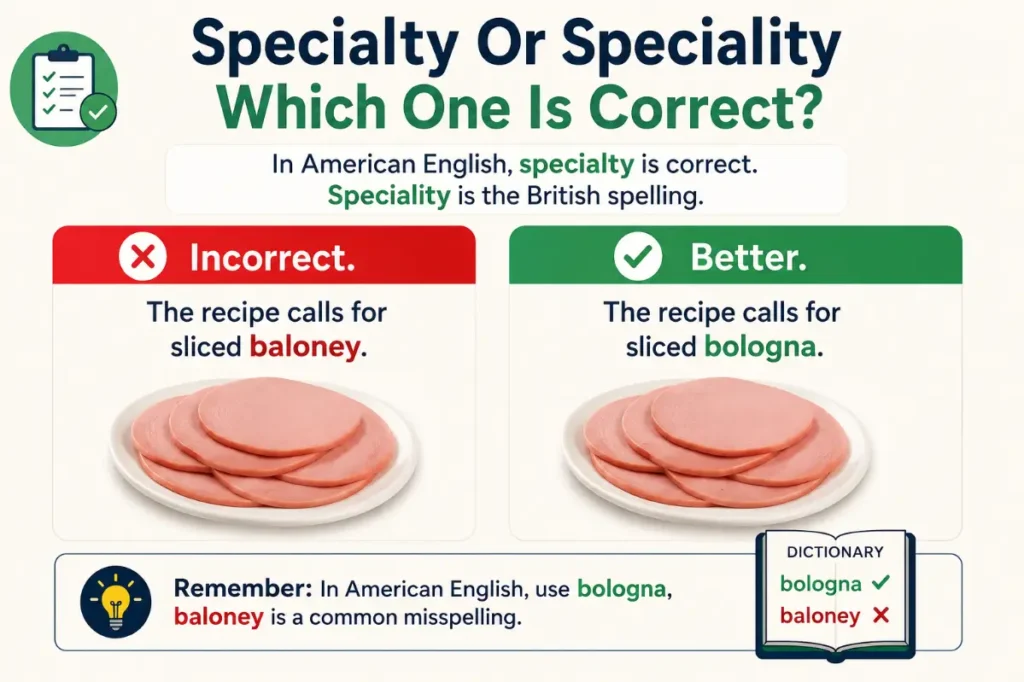 Specialty Or Speciality Which One Is Correct