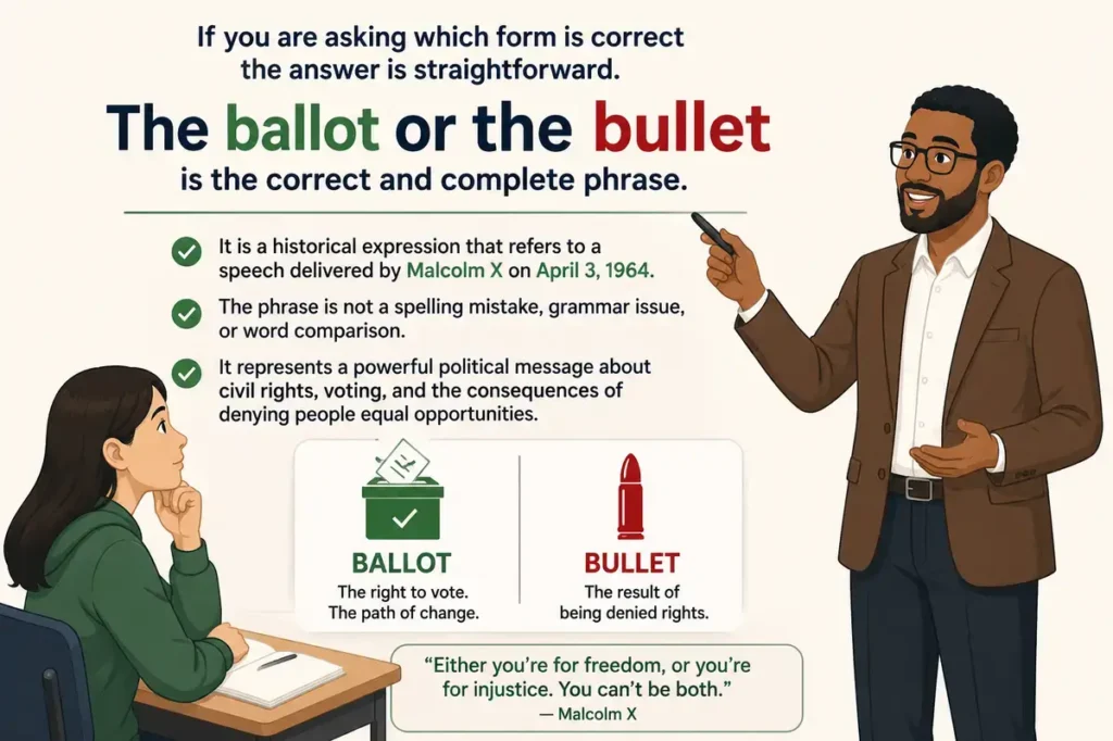 The Ballot Or The Bullet Quick Answer