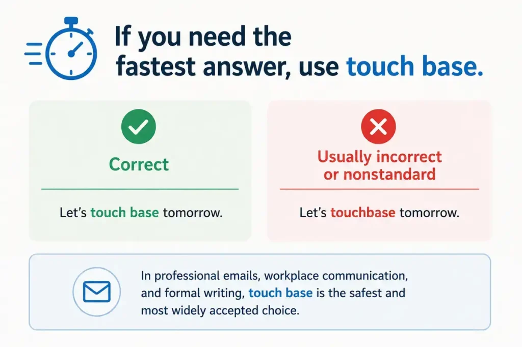 Touchbase or Touch Base Quick Answer