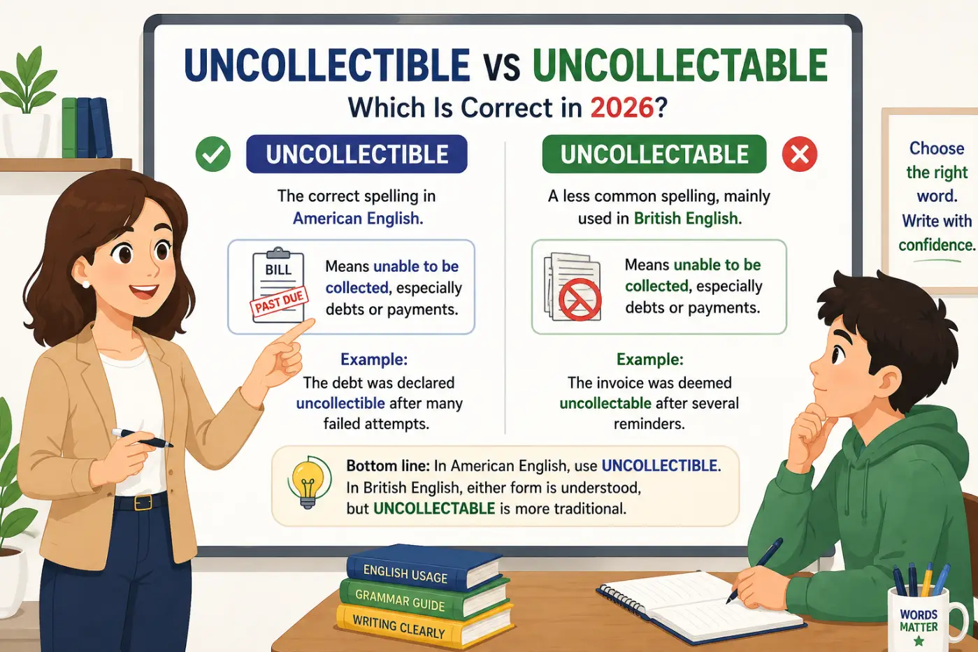 Uncollectible Vs Uncollectable Which Is Correct 2026