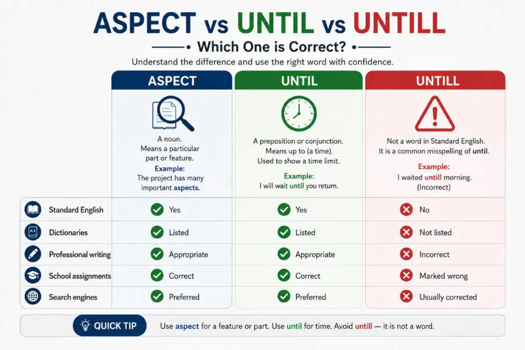 Until Or Untill Key Differences