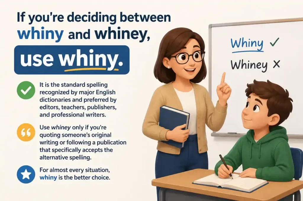 Whiny or Whiney Quick Answer