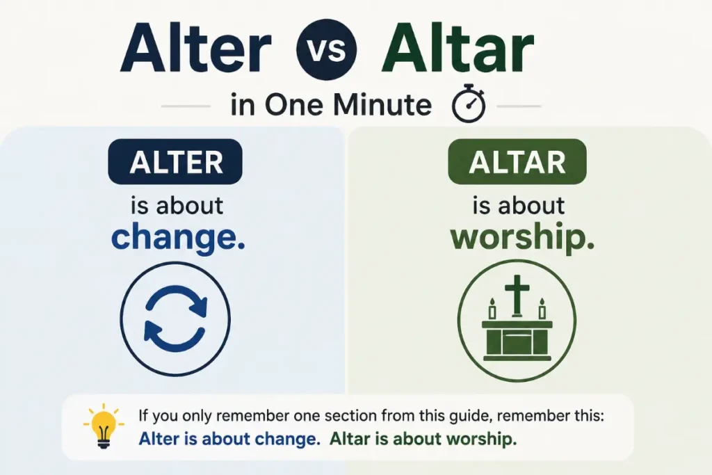 Alter vs Altar in One Minute