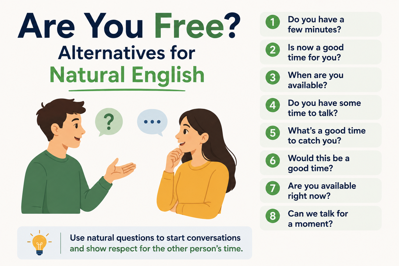 Are You Free Alternatives for Natural English