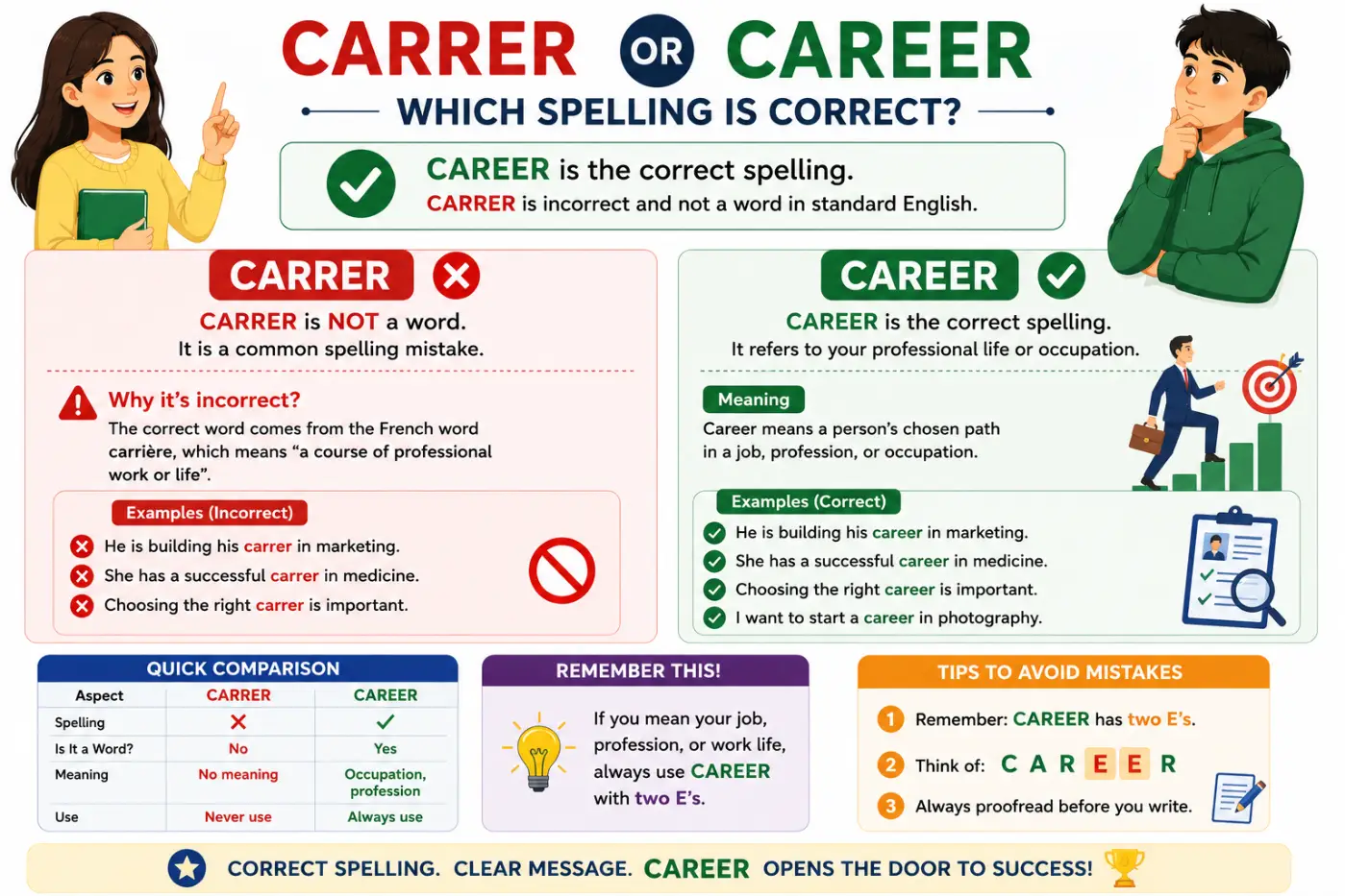 Carrer or Career Which Spelling Is Correct? 2026