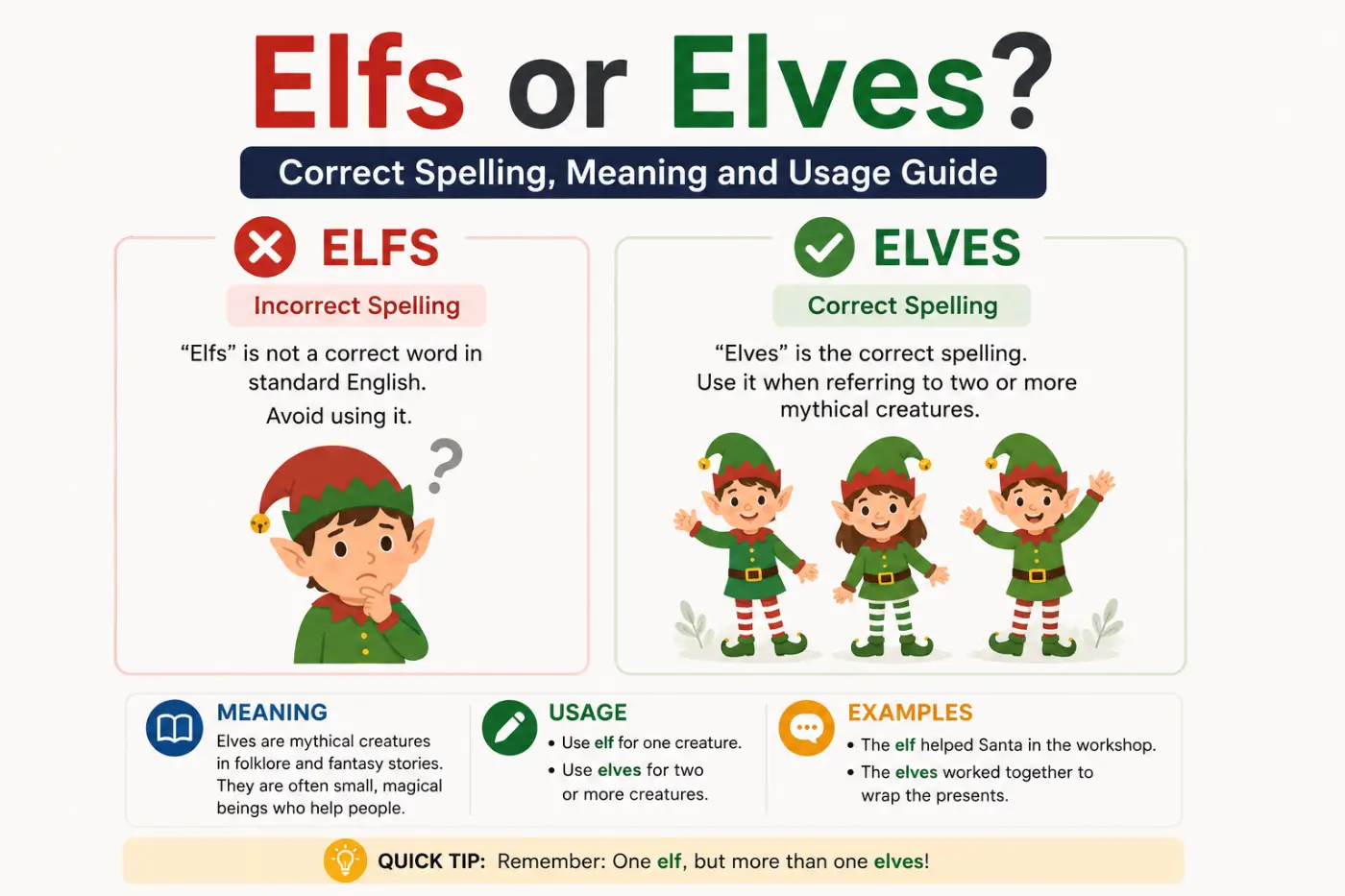 Elfs or Elves Correct Spelling Meaning and Usage Guide