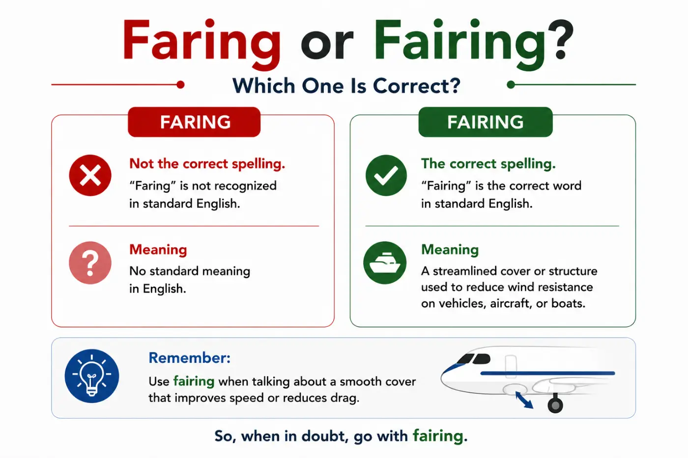 faring or fairing Which One Is Correct