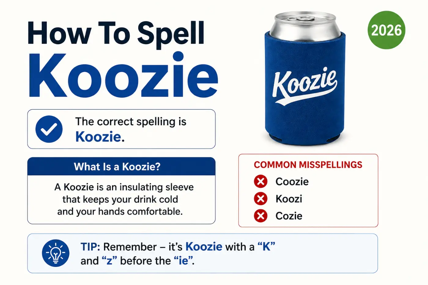 How To Spell Koozie 2026